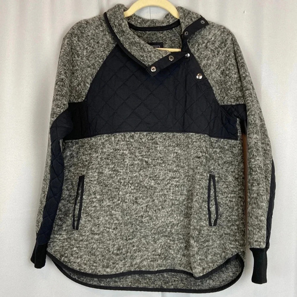 Abercrombie & Fitch Women’s M Snap Up Quilt Pullover Fleece - Picture 1 of 5